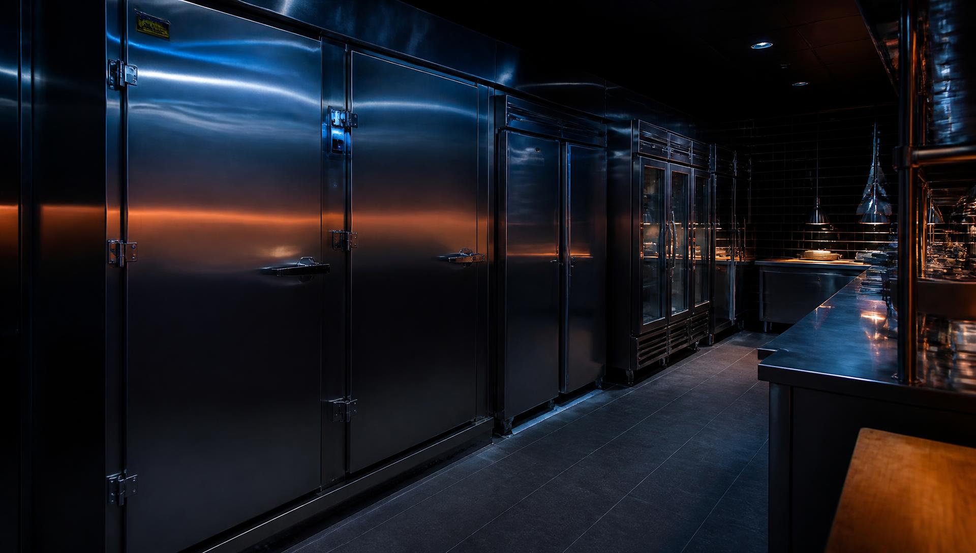 Commercial walk-in refrigeration and stainless steel kitchen equipment